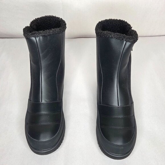 NWT JBU Snowbound Black Zip-Up Cold-Weather Winter Boots - Picture 2 of 7